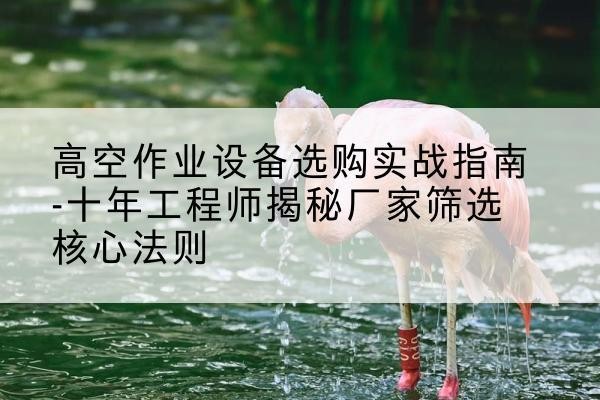 凉州剪叉式升降机厂家-高空作业设备选购实战指南-十年工程师揭秘厂家筛选核心法则